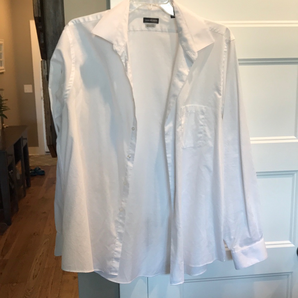Van Heusen White Button Down Dress Shirt